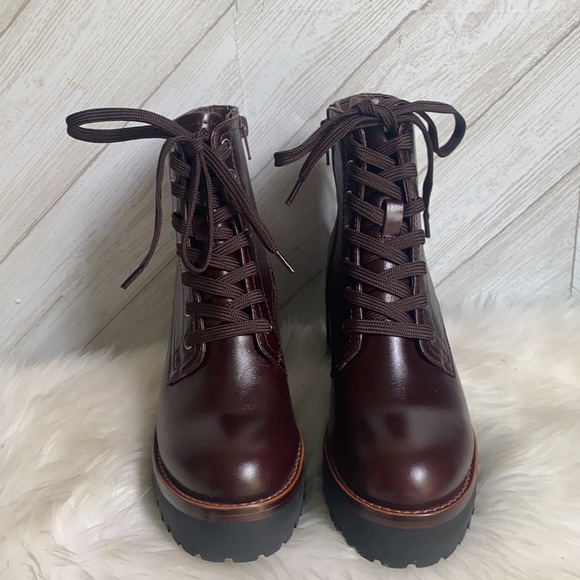 New Jeffrey Campbell scavenger 2 boots lace up heeled 6 - Picture 3 of 11